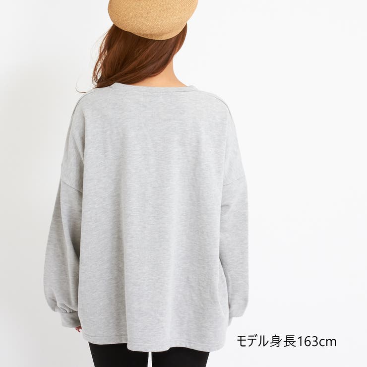 ロゴスウェット 刺繍入り韓国ロングTシャツ | shoppinggo | 詳細画像5 