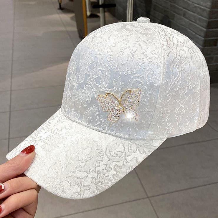 超格安価格 帽子 蝶々 キラキラキャップ[品番：JRKW0002886]｜shoppinggo 野球帽
