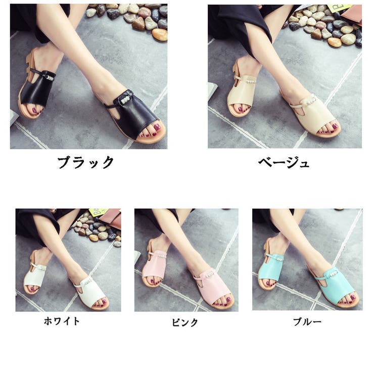 サンダル レディース 歩きやすい カジュアルシューズ スリッパ  ミュール | shoppinggo | 詳細画像2 