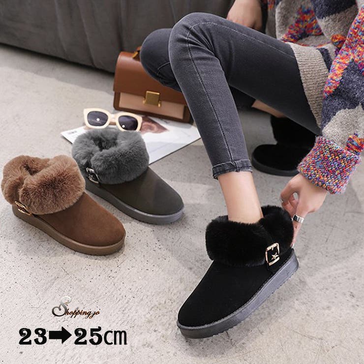 ショートブーツ ムートンブーツ レディース 裏ボア 厚手 防寒 暖かい 冬 靴 品番 Jrkw Shoppinggo ショッピングゴー のレディースファッション通販 Shoplist ショップリスト