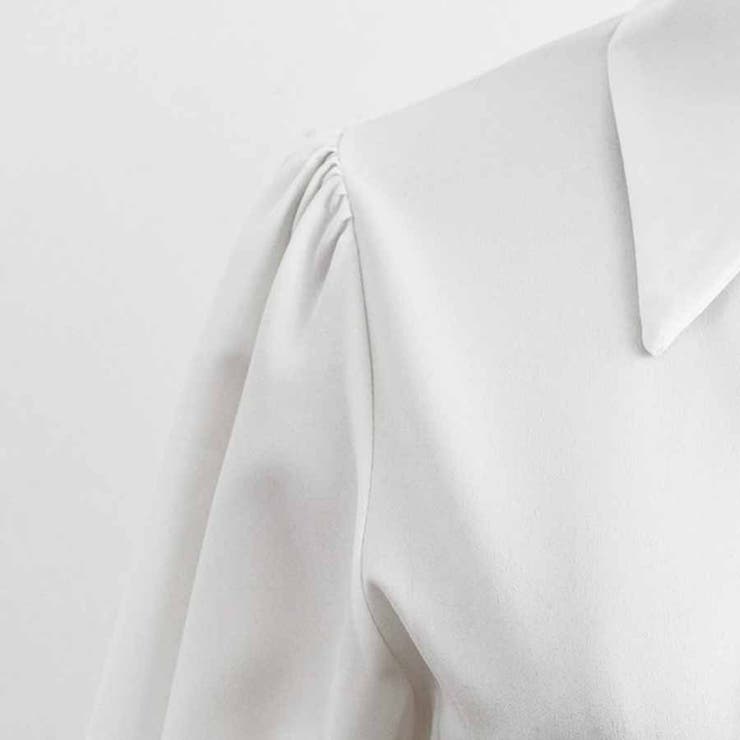 シャツワンピース 白 ロング[品番：JRKW0002948]｜shoppinggo