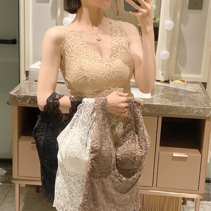 夏服 総レースキャミソール カップ付 | shoppinggo | 詳細画像7 