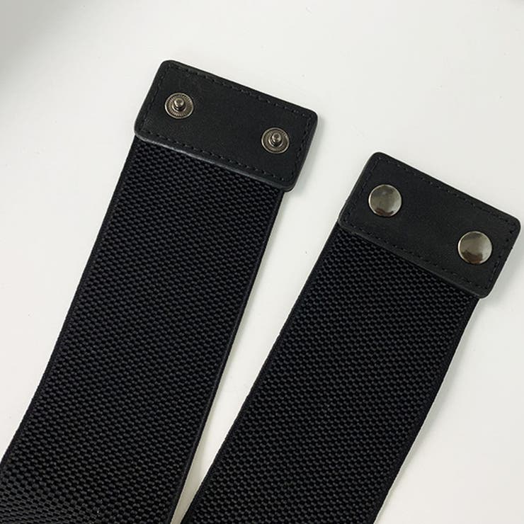 ゴムベルト レディース 幅広 太ベルトバックル付 細見え ラクチン おしゃれ | shoppinggo | 詳細画像6 