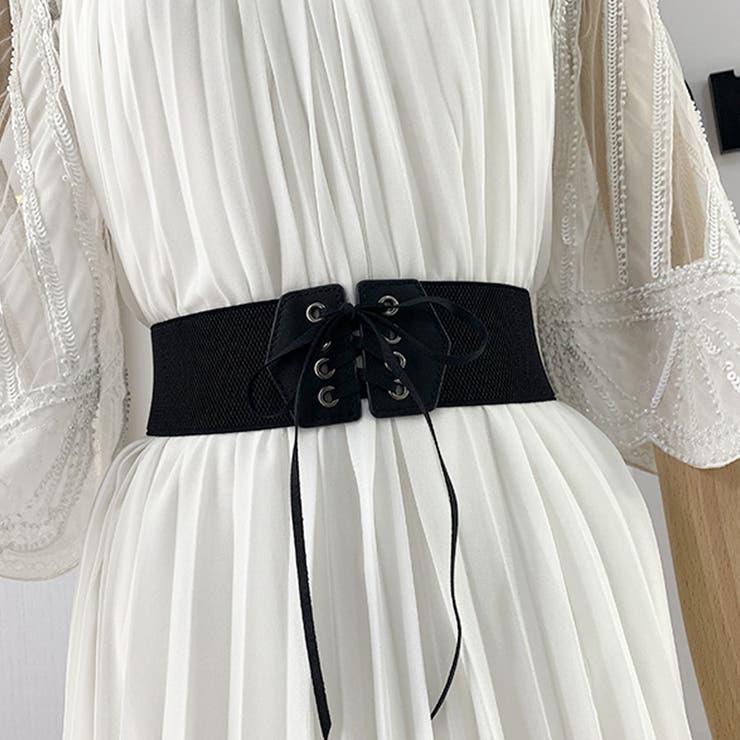 ゴムベルト レディース 幅広 太ベルトバックル付 細見え ラクチン おしゃれ | shoppinggo | 詳細画像8 