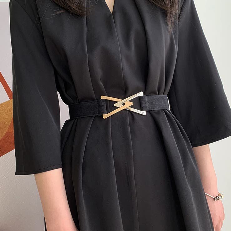 ゴムベルト 三角 バックル付レディース | shoppinggo | 詳細画像2 