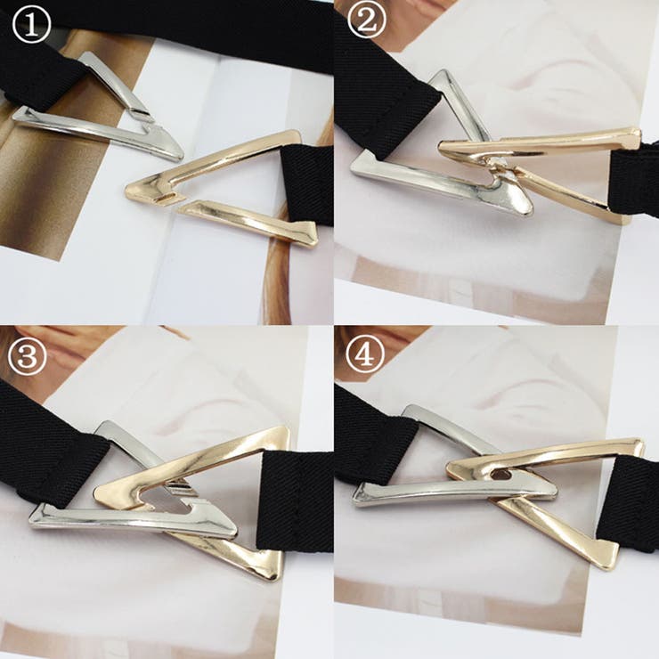 ゴムベルト 三角 バックル付レディース | shoppinggo | 詳細画像4 