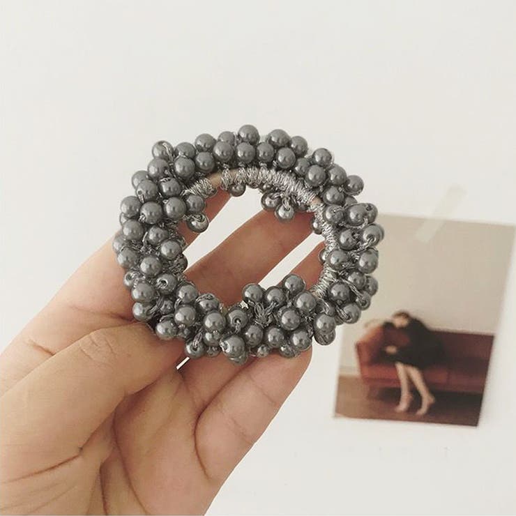 グレー | ヘアゴム パール バブル | shoppinggo