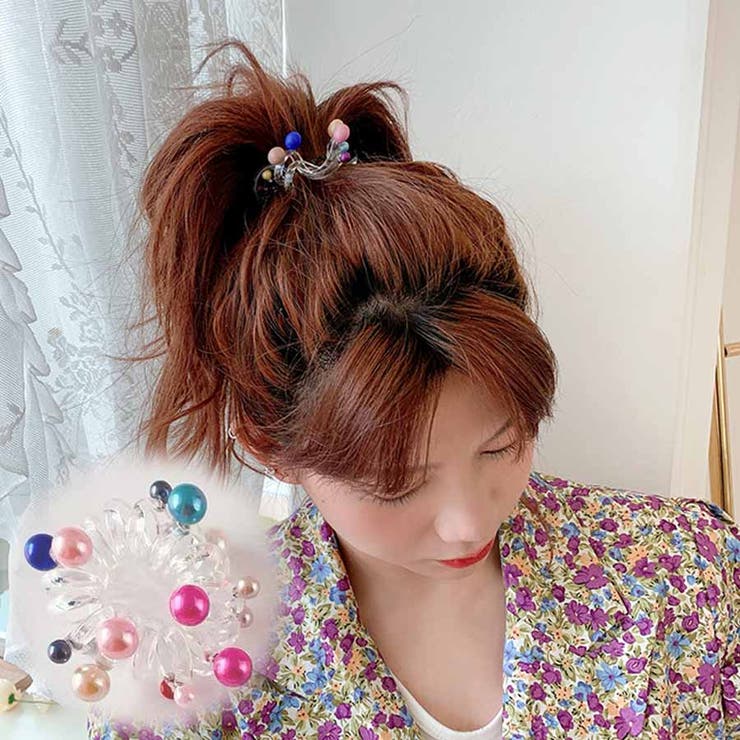 ヘアゴム スプリングヘアゴム パール[品番：JRKW0002245