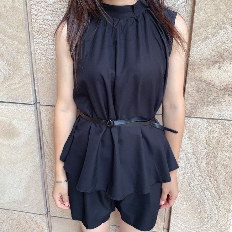 ブラック | ノースリーブセットアップ レディース 夏 | shoppinggo