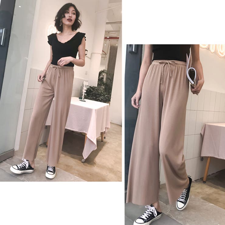 ルールロジェット　ハイウェストワイドパンツ　サイズ2 ワイドパンツ ハイウェスト レディース[品番：JRKW0001687