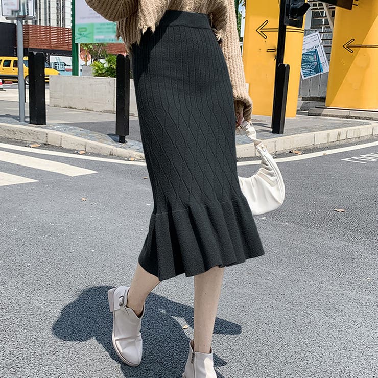 ニットスカート ロング 秋冬[品番：JRKW0002084]｜shoppinggo