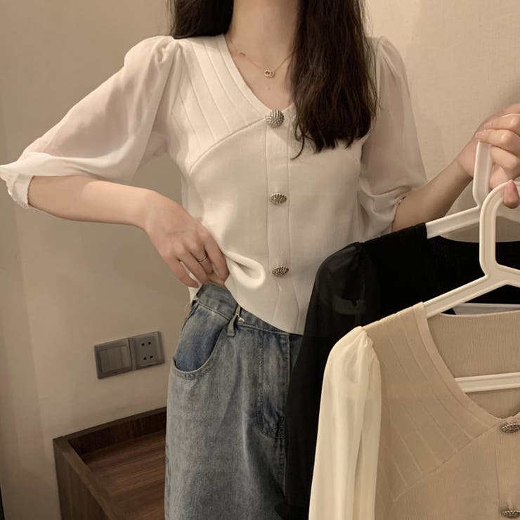 韓国ファッション 夏新作 サマーニットトップス | shoppinggo | 詳細画像12 