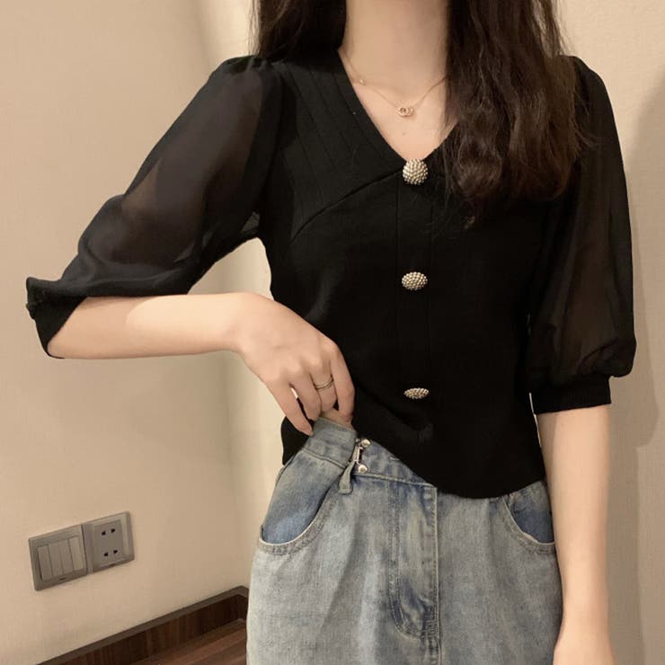 韓国ファッション 夏新作 サマーニットトップス | shoppinggo | 詳細画像15 