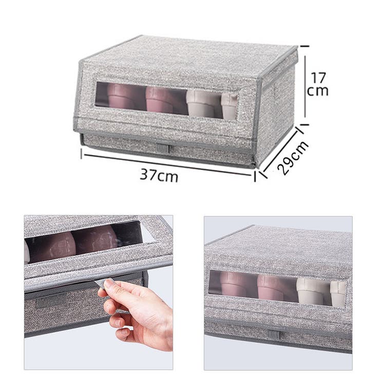 シューズボックス1個入り 折りたたみ シューズケース | shoppinggo | 詳細画像3 