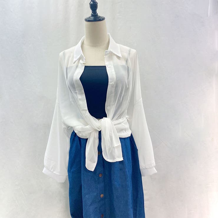 夏服 チュニックシャツ カーディガン[品番：JRKW0002852