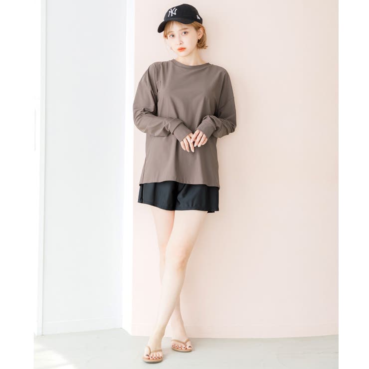 ラッシュガード付き ビキニ水着 4点セット[品番：SILM0013285
