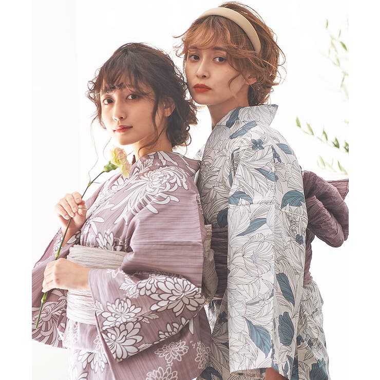 Dita 浴衣胡桃色の乱菊ながれ6点セット