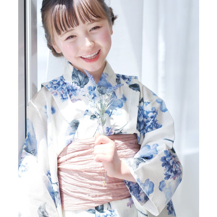 7.湊色の水彩紫陽花(kids)