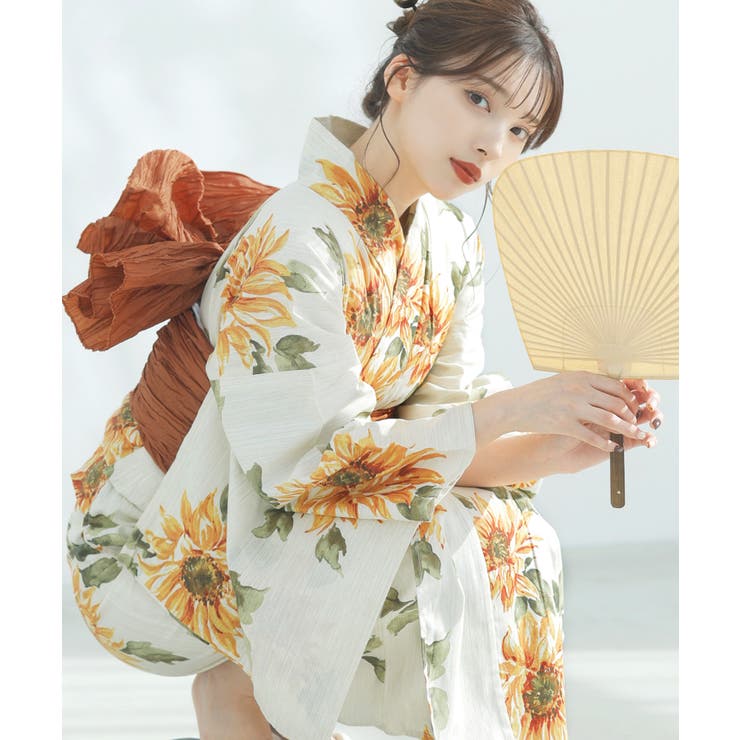 dita 浴衣 夏色の向日葵しらべ(藍)