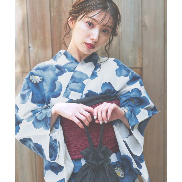 【美品】DITA 浴衣・帯セット Dita 浴衣 レディース セット 簡単（ゆかた・しわ兵児帯・下駄