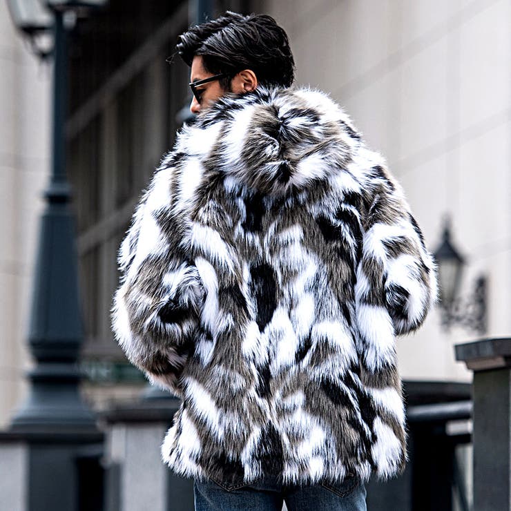 ダブレット 狼 ファー ジャケット ブルゾン グレー 17 M S2952 ダブレット 狼 ファー ジャケット ブルゾン グレー 17 M S2952