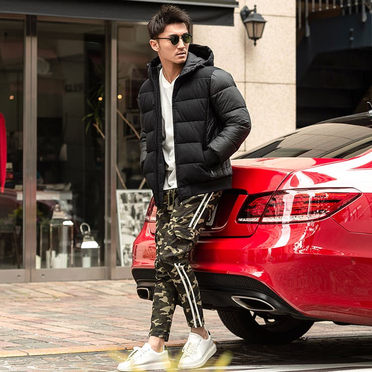 STIFF & Co. レッド ジャンパー Mサイズ カーゴパンツ メンズ サイドラインパンツ[品番：SILM0010299