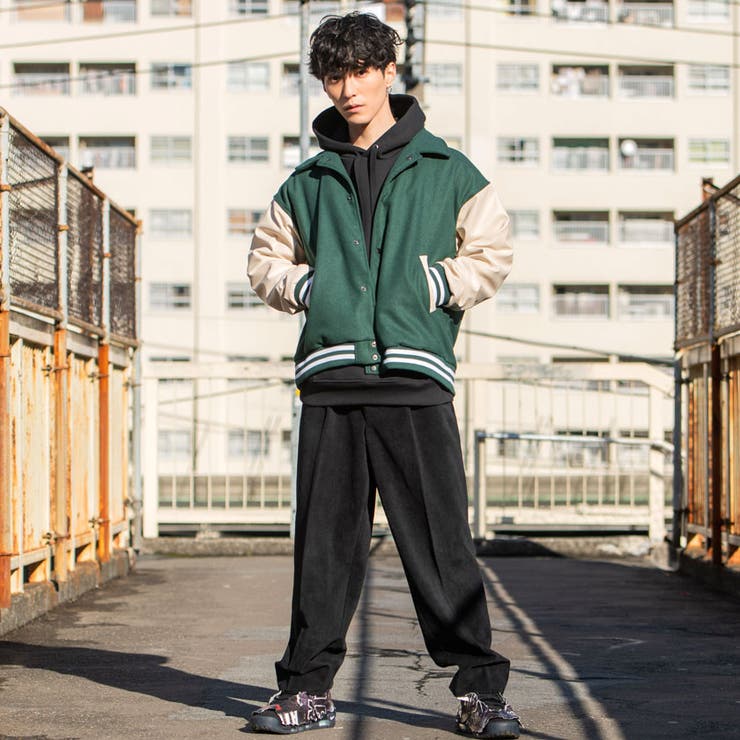 メンズ スタジャン オーバーサイズ 黒 XL  スケボー ユニセックス
