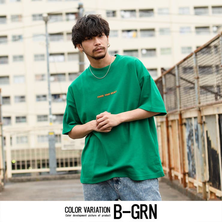 B-GRN(グリーン)】Tシャツ メンズ 半袖[品番：SILM0011895]｜SILVER