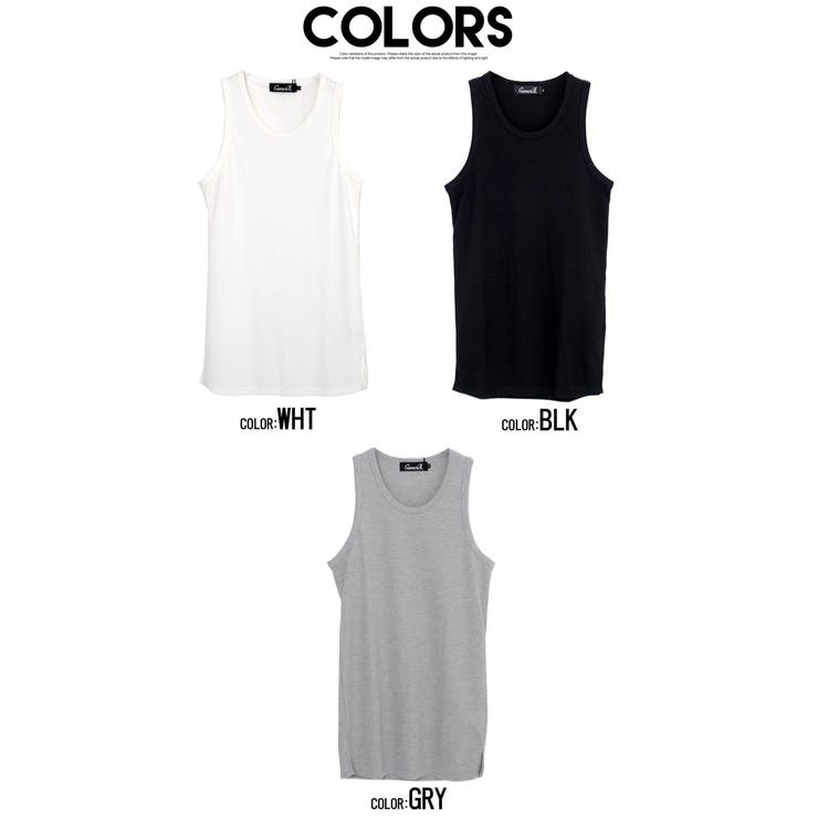 COLUMNコラム スパングル タンクトップ グレー フリーサイズ タンクトップ メンズ ロング[品番：SILM0012020]｜SILVER BULLET