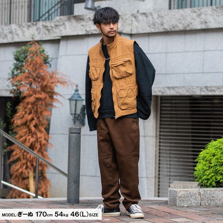 ベスト ジレ 「FVLMEN」4pocket zip big vest/4ポケット ジップ