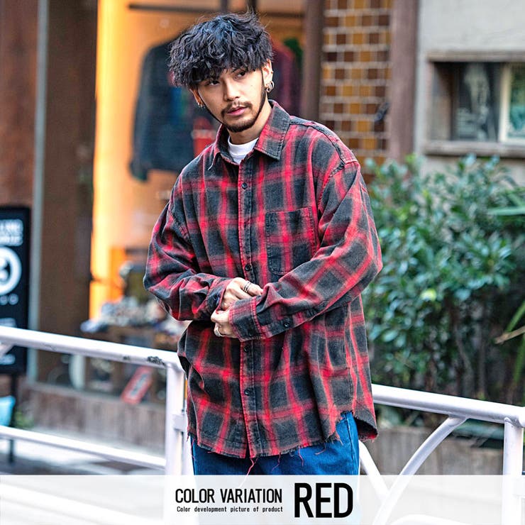 CPFM.XYZ レッド・ブラックチェック シャツ サイズ3 LIMITEDオーバーサイズチェックシャツ（RED×RED） | HATSUNEX