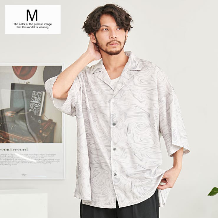【爆売りセール開催中！】 シャツ メンズ 総柄シャツ[品番：SILM0012913]｜SILVER BULLET Lサイズ