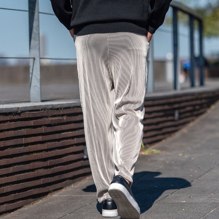 パンツ メンズ プリーツパンツ[品番：SILM0013659]｜SILVER
