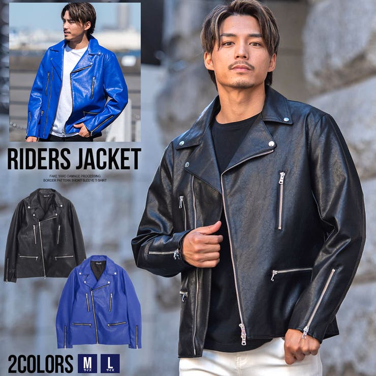 【SALE】 ライダースジャケット ダブル[品番：SILM0013644 メンズ ジャケット・アウター