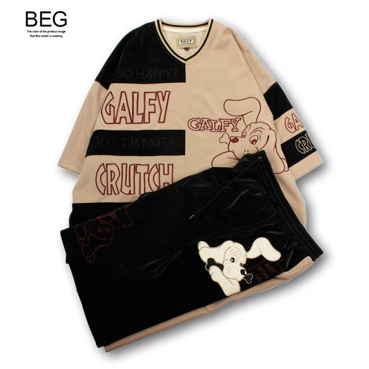 GALFY シルバー ナイロンジャケット 中型 セットアップ GALFY シルバー