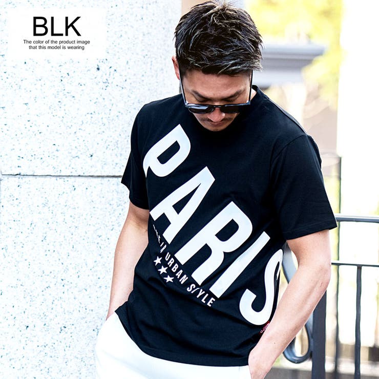 2-2(BLK/ブラック)】Tシャツ メンズ おしゃれ[品番：SILM0012805
