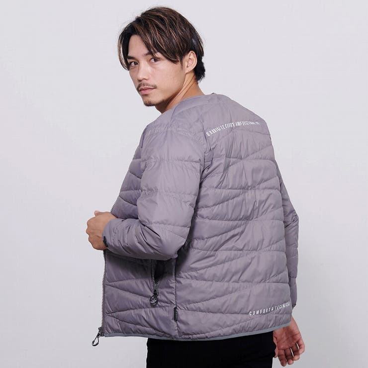 ダウンジャケット メンズ ノーカラー[品番：SILM0013655]｜SILVER