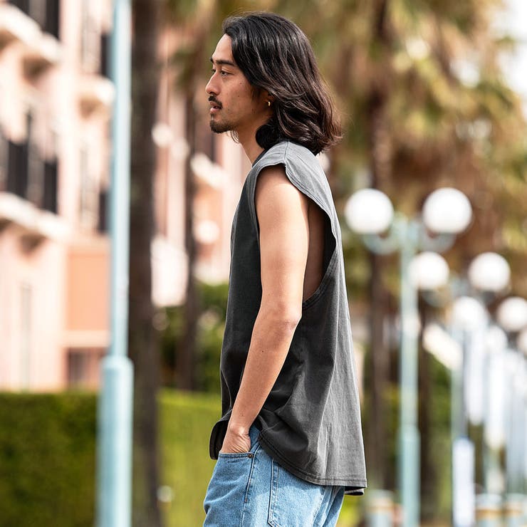 Tシャツ メンズ ノースリーブ[品番：SILM0015002]｜SILVER