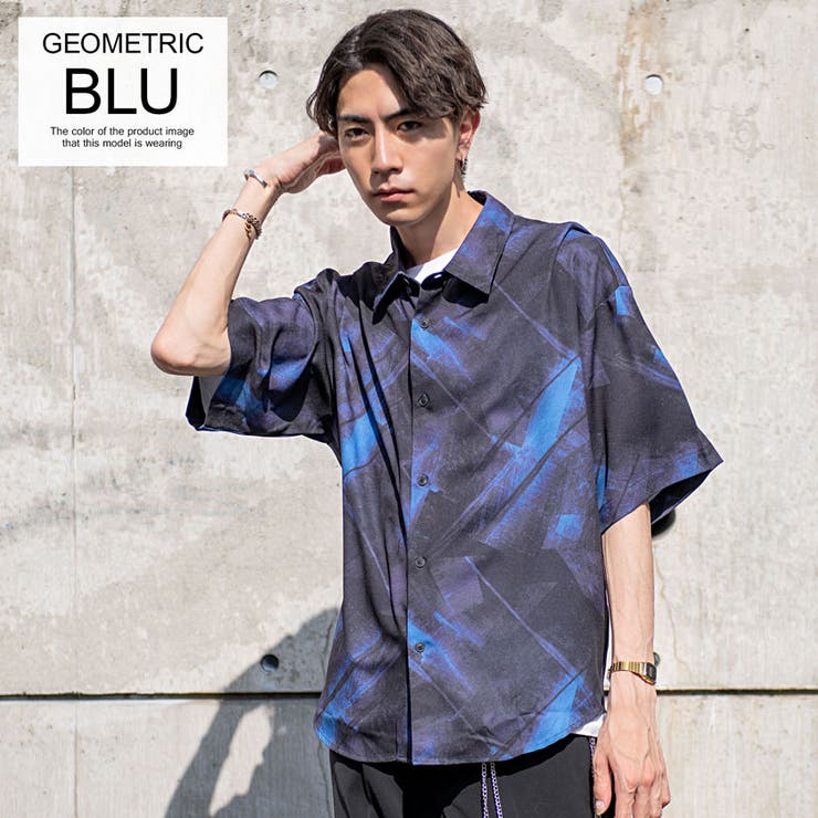 6(GEOMETRIC BLU) | シャツ メンズ おしゃれ | SILVER BULLET