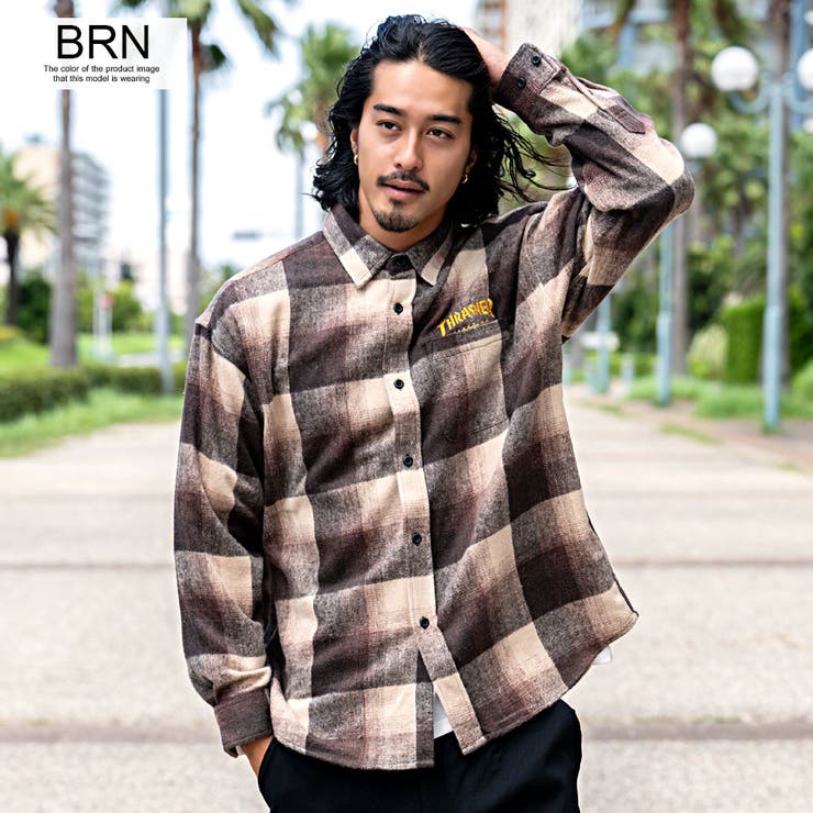 THRASHER スラッシャー ネルチェック[品番：SILM0014396