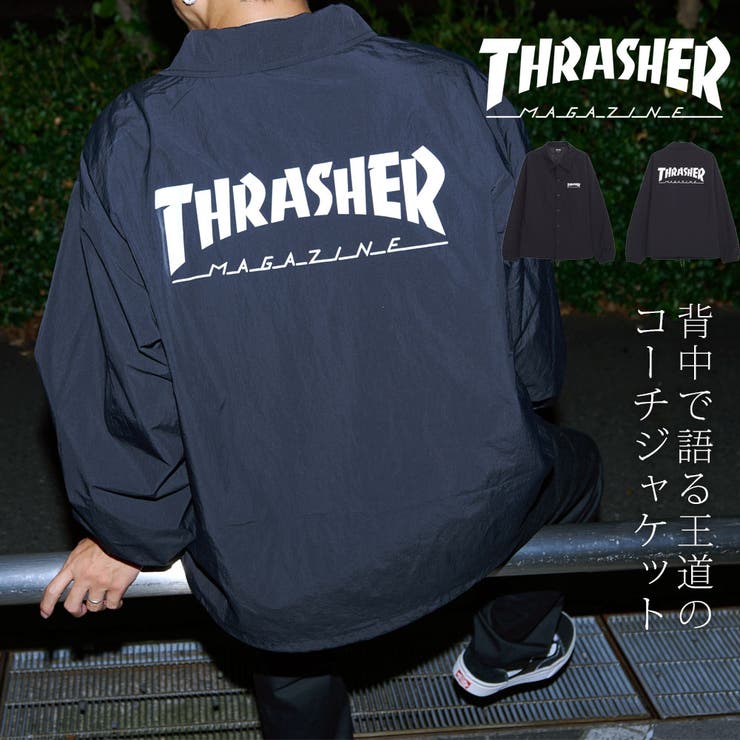 THRASHER スラッシャー コーチジャケット[品番：SILM0015464]｜SILVER