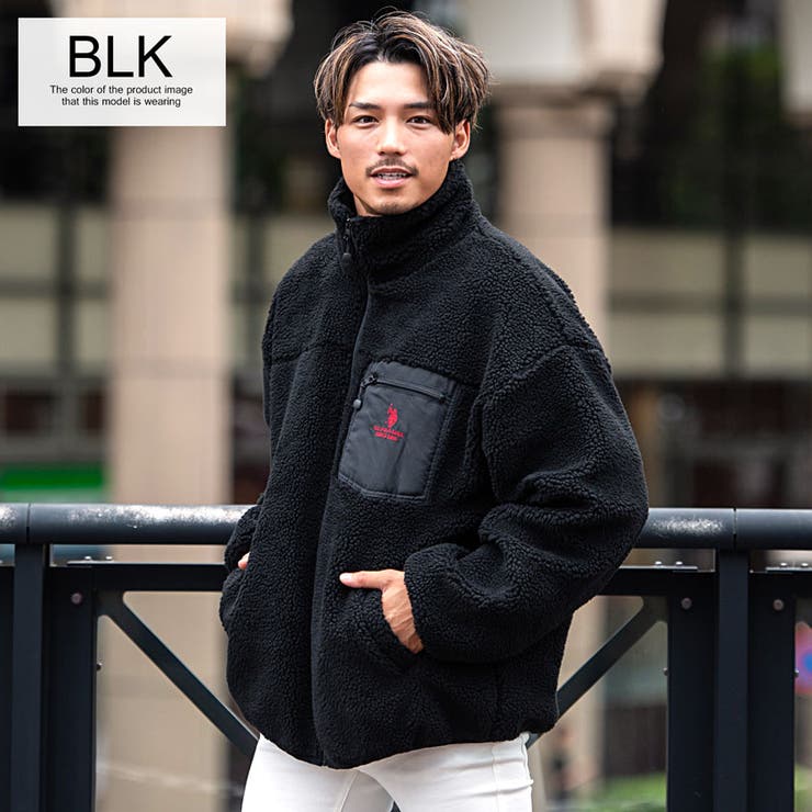 ボアブルゾン メンズ ボアジャケット[品番：SILM0013528]｜SILVER