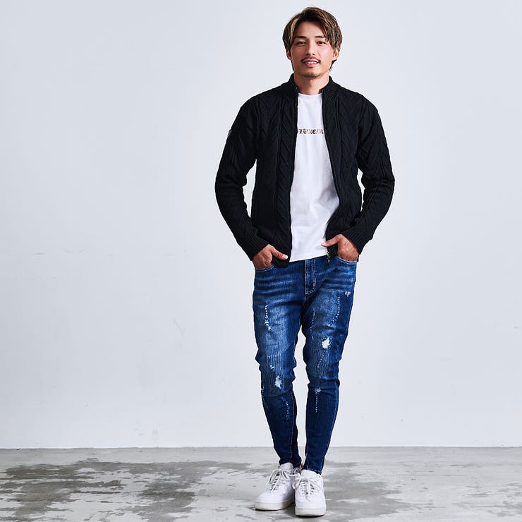 ニットブルゾン メンズ セーター | SILVER BULLET | 詳細画像8 