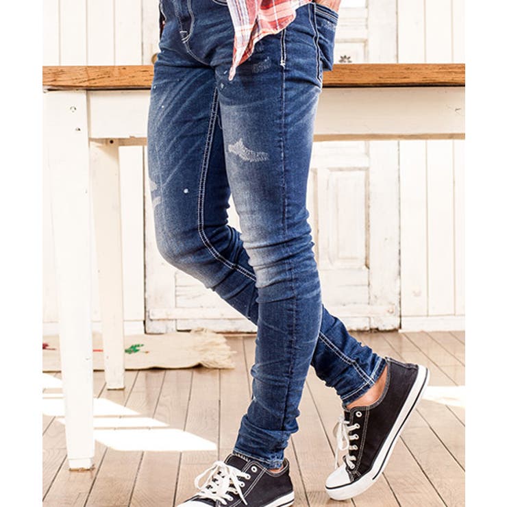 Imperial インペリアル スキニーデニムパンツ 特殊加工