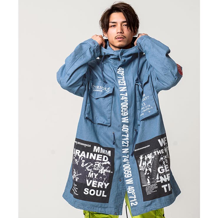 モッズコート メンズ Cavariaデコレーションプリント長袖ビッグモッズコート 品番 Silm Silver Bullet シルバーバレット のメンズファッション通販 Shoplist ショップリスト