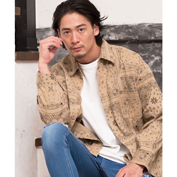 長袖 シャツ ペイズリー柄[品番：SILM0009860]｜SILVER BULLET