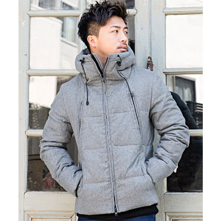 グレー ダウンコート 過保護 メンズ XL
