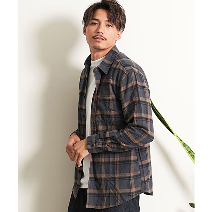 チェックシャツ メンズ 長袖[品番：SILM0011271]｜SILVER BULLET
