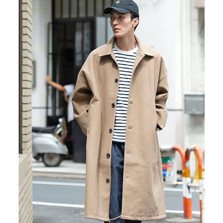 S~6XL スエード トレンチコート メンズ ロング ベルト付き 春
