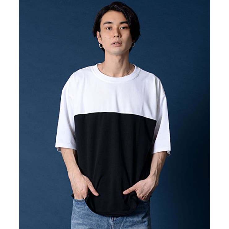 GREIGE×WHTグレージュ×ホワイト】Tシャツ メンズ 半袖[品番